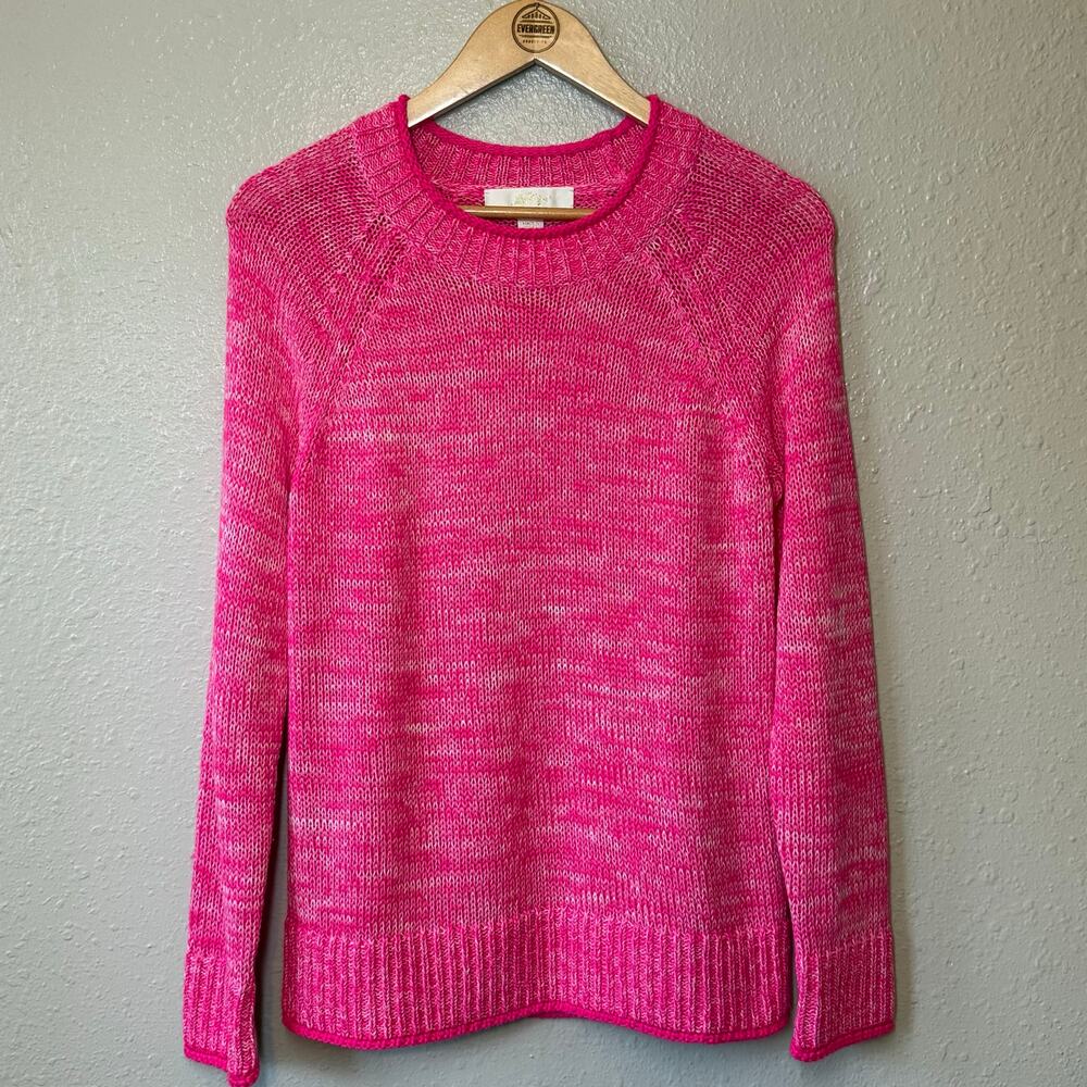 Lilly Pulitzer Deba Sweater Knit Crewneck Passion Fruit Pink Marl Women’s Small - Picture 9 of 10